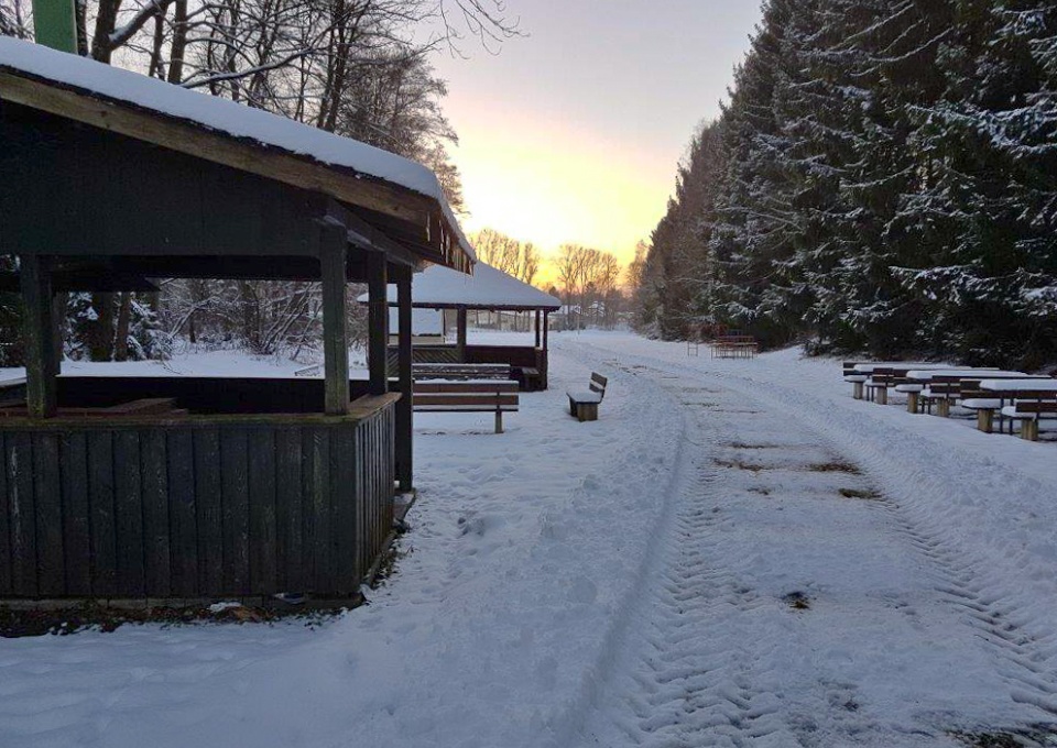 Grillplatz im Winter