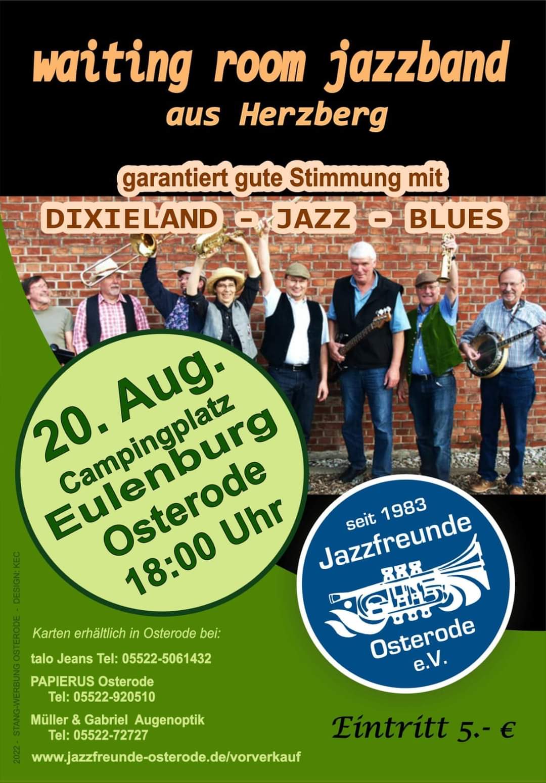 Waitng Room Jazzband aus Herzberg auf der Eulenburg