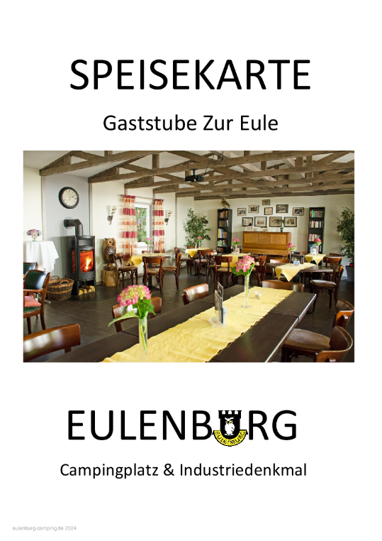 Eulenburg Speisekarte 2024 - Seite 1