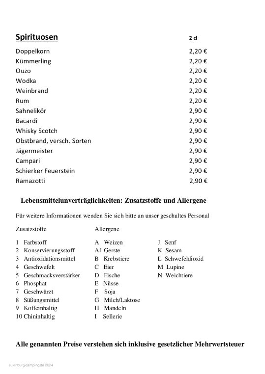 Eulenburg Speisekarte 2024 - Seite 8