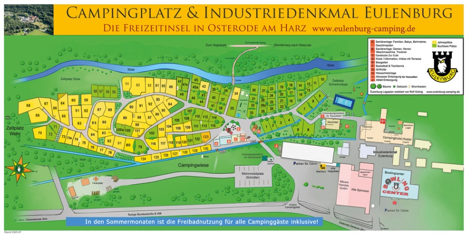 Lageplan Campingplatz Eulenburg Stand 2025-07