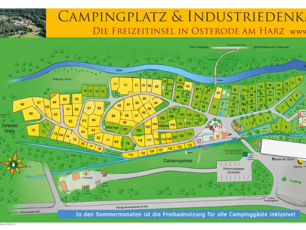 Ausschnitt Lageplan - links im Bild die Wehrwiese