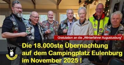 18000ste Übernachtung Eulenburg Camping