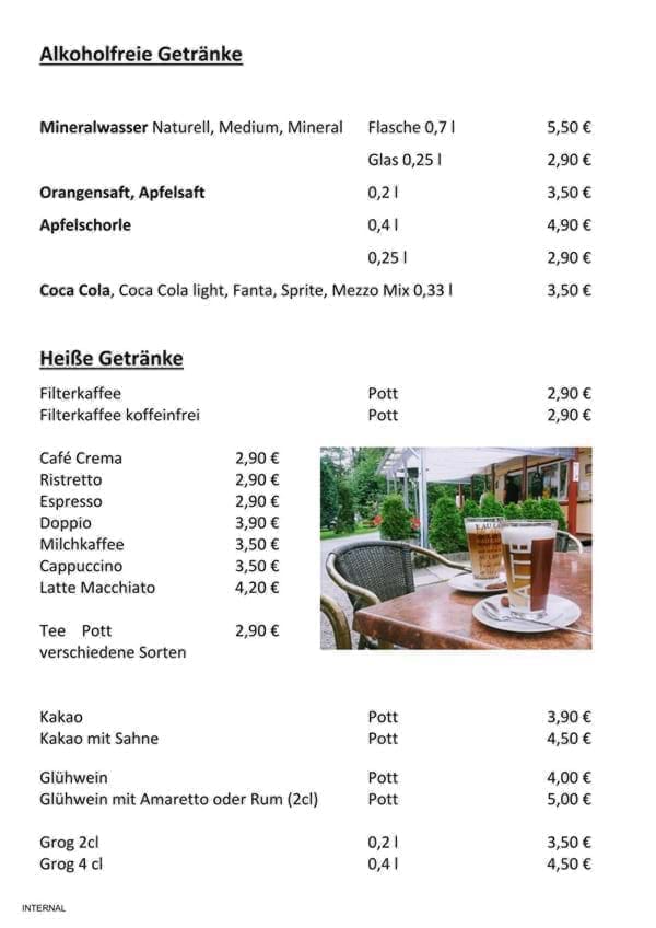 Eulenburg Speisekarte Seite 1