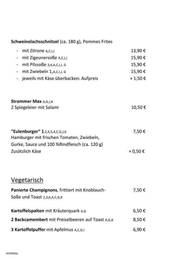 Eulenburg Speisekarte Seite 6